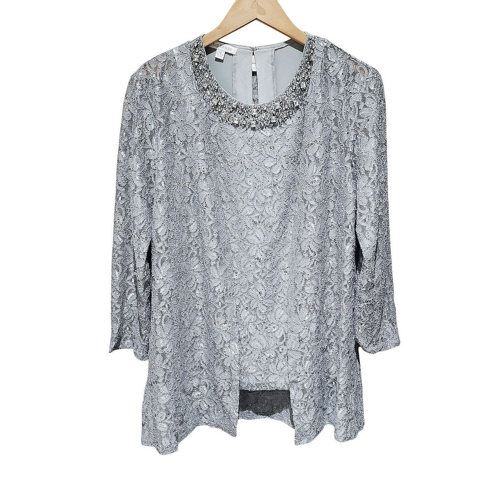 Vintage Lace Top Twinset Cardigan Tank